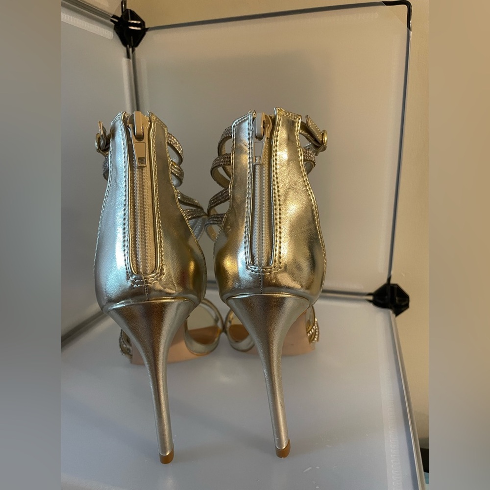 Gold Rhinestone Heels - Picture 3 of 4